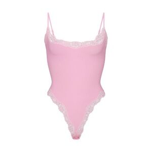 Skims Fits Everybody Bubblegum Lace Bodysuit